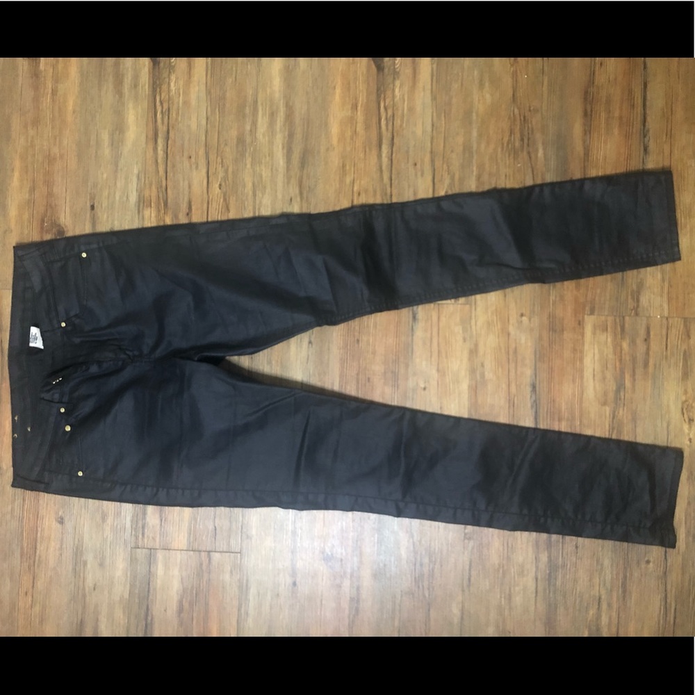 H&M black satin Jean pants